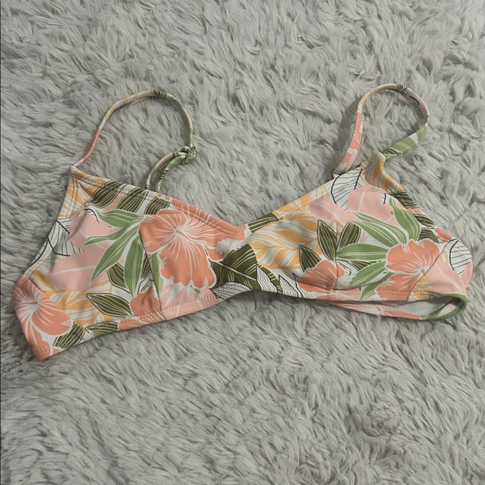 Floral Bikini Top with Straps